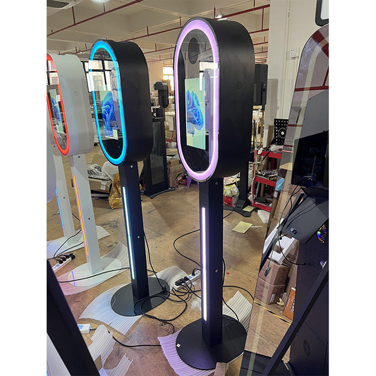 High-quality Product Booth 13.3inch Touch Screen Party Wedding Frame Mirror Photo Booth With Printer and Camera(Contact to place an order)