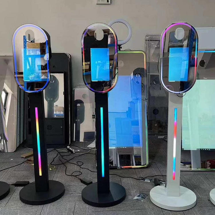 High-quality Product Booth 13.3inch Touch Screen Party Wedding Frame Mirror Photo Booth With Printer and Camera(Contact to place an order)