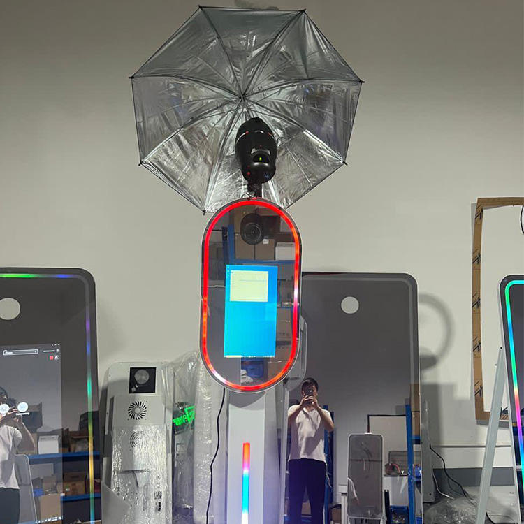 High-quality Product Booth 13.3inch Touch Screen Party Wedding Frame Mirror Photo Booth With Printer and Camera(Contact to place an order)
