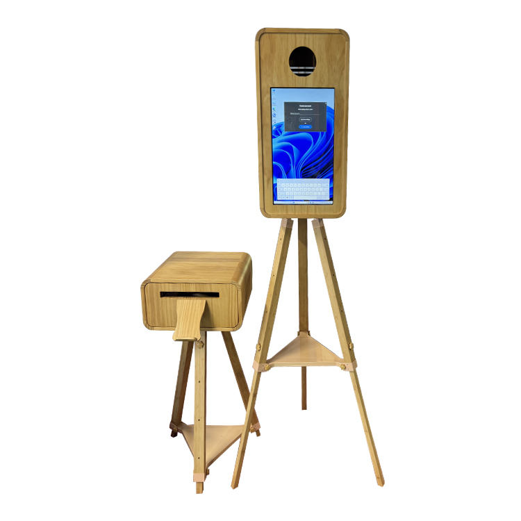 18.5 Inch Touch Screen Vintage Wood Material DSLR Photo Booth(Contact to place an order)