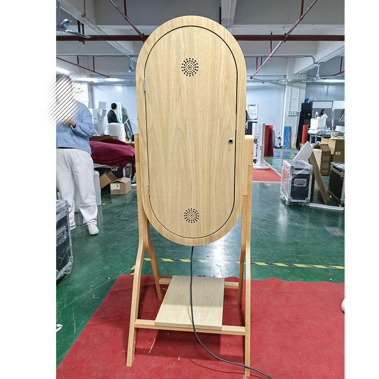 40 Inch Real Wood Material DSLR Mirror Touch Screen Photo Booth with Printer Holder for Wedding(Contact to place an order)