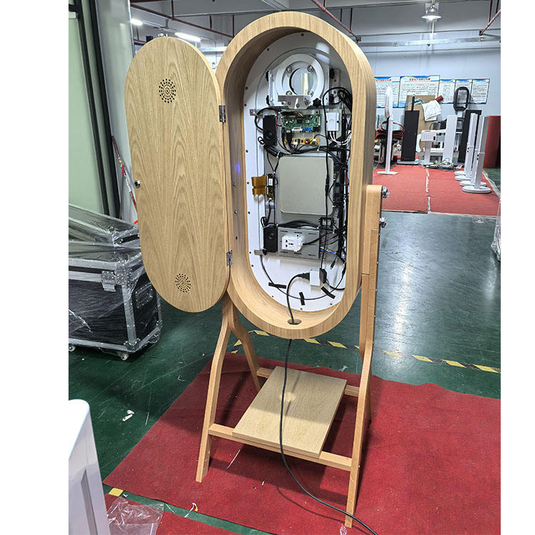 40 Inch Real Wood Material DSLR Mirror Touch Screen Photo Booth with Printer Holder for Wedding(Contact to place an order)