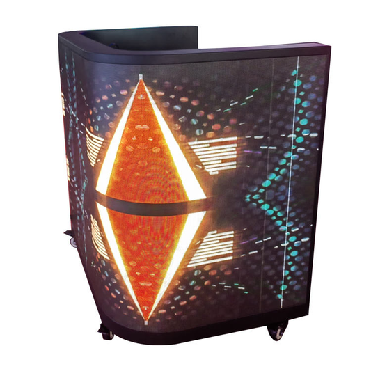 New Style Popular LED Display DJ Booth Play Video Dj Station Facade Desk Stand Table Booth Led Video Wall Display Screen（Contact to place an order）