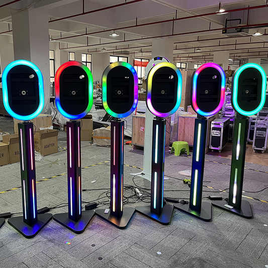 Oval Portable Ipad Photo Booth Design for Wedding and Party（Contact to place an order）