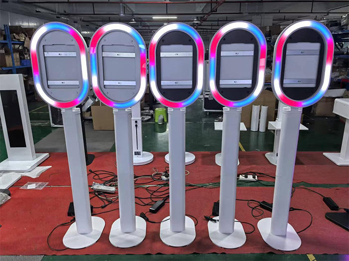 Selfie Portable Photo Booth  for Party and Wedding Oval Portable ipad Photo Booth with Tilted Head Design(Contact to place an order)