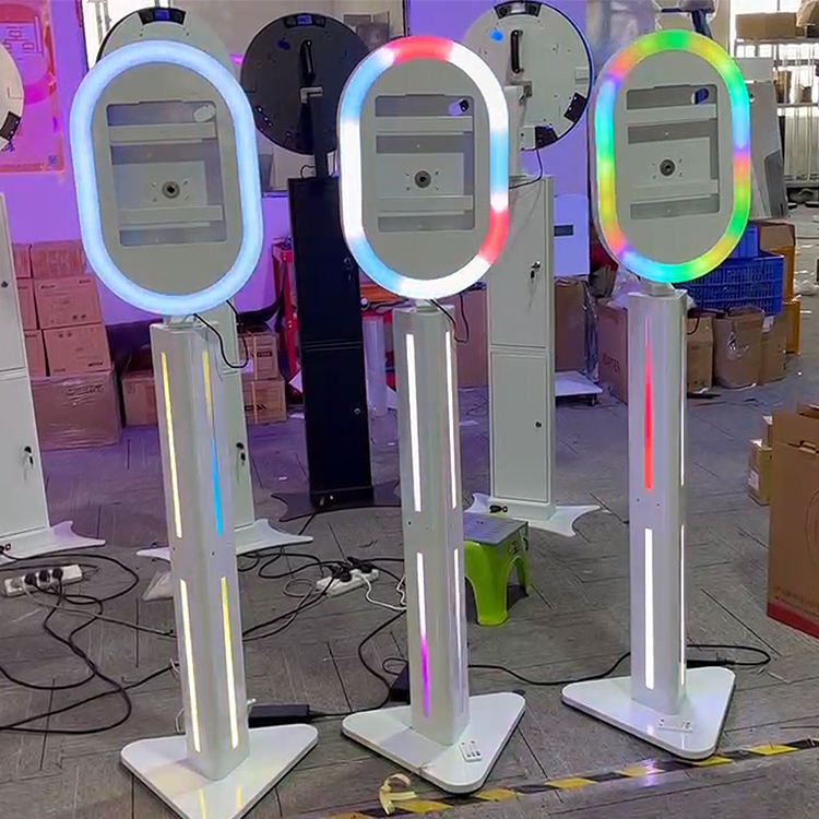 Portable Exhibition Booth Oval Ipad Photo Booth for Wedding Events Birthday(Contact to place an order)