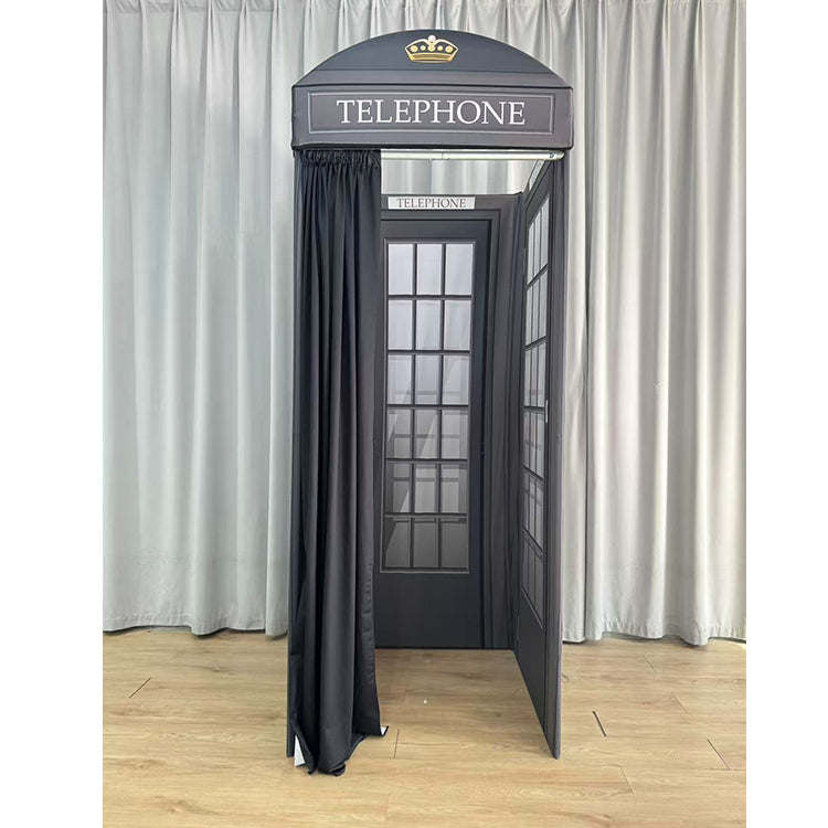 Wedding Supplies Photography Backdrop Telephone Box Pink Mobile Telephone Booth Decoration Telephone Booth Backdrop for Party(Contact to place an order)