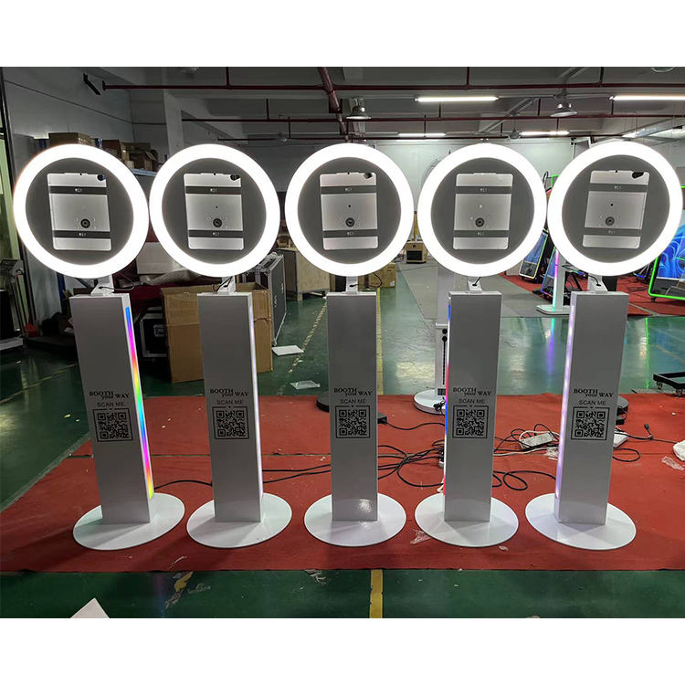Portable iPad Photo Exhibition Party Booth Design Selfie Mirror iPad Photo Booth with Led Stand(Contact to place an order)